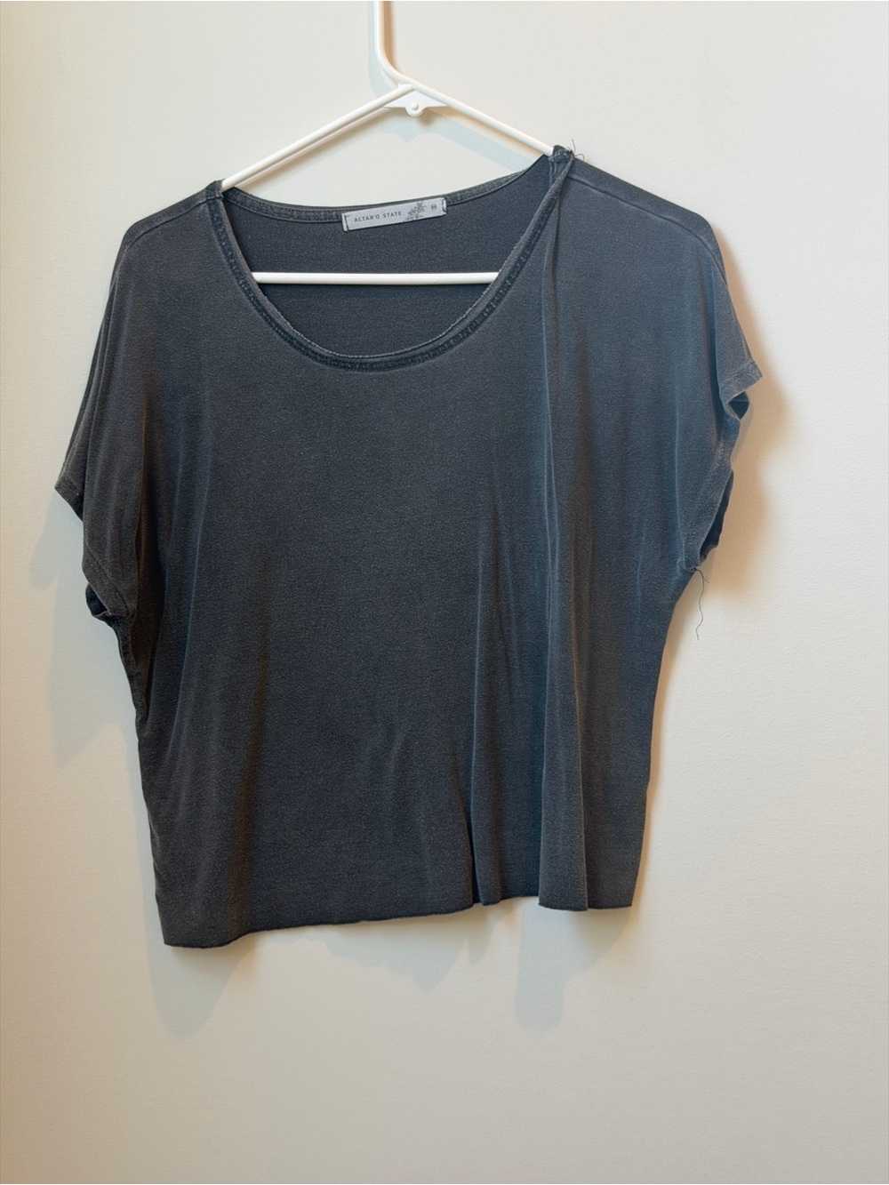 Altar'd State Charcoal Gray Short Sleeve Relaxed Tee